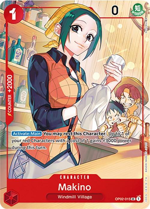 Makino (Japanese 1st Anniversary Set) OP02-015 (One Piece Promotion Cards)  - Foil | Good Games Morley