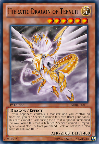 Hieratic Dragon of Tefnuit [SDBE-EN010] Common | Good Games Morley