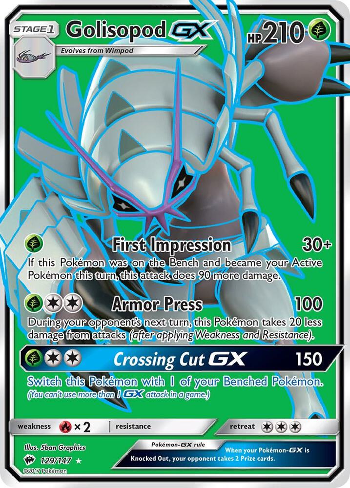 Golisopod GX 129/147 (SM - Burning Shadows)  - Holofoil | Good Games Morley