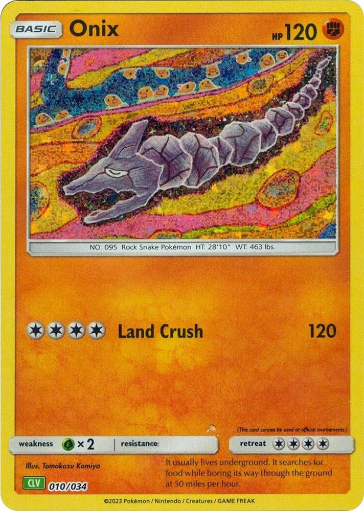 Onix 010/034 (Trading Card Game Classic)  - Holofoil | Good Games Morley