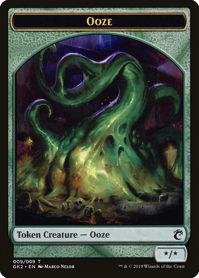 Ooze // Frog Lizard Double-Sided Token [Ravnica Allegiance Guild Kit Tokens] | Good Games Morley