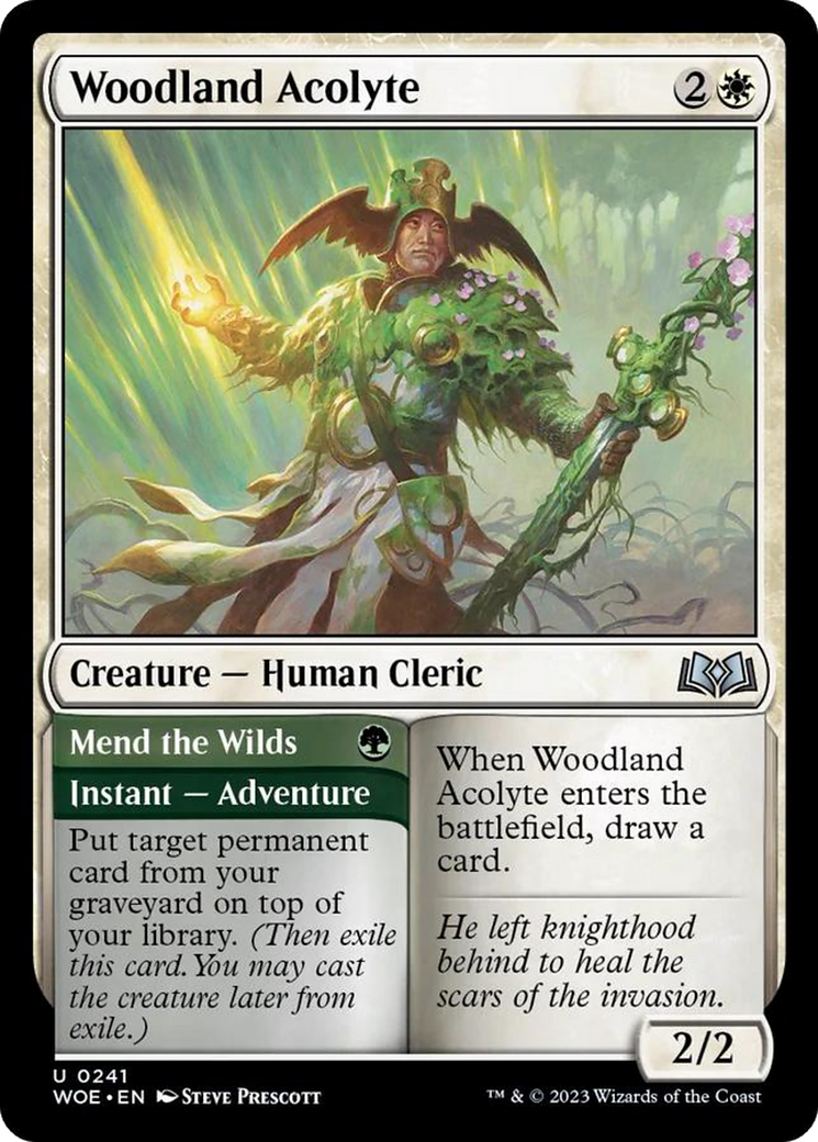 Woodland Acolyte // Mend the Wilds [Wilds of Eldraine] | Good Games Morley