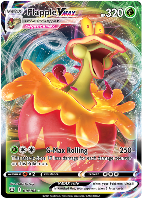 Flapple VMAX (019/163) [Sword & Shield: Battle Styles] | Good Games Morley