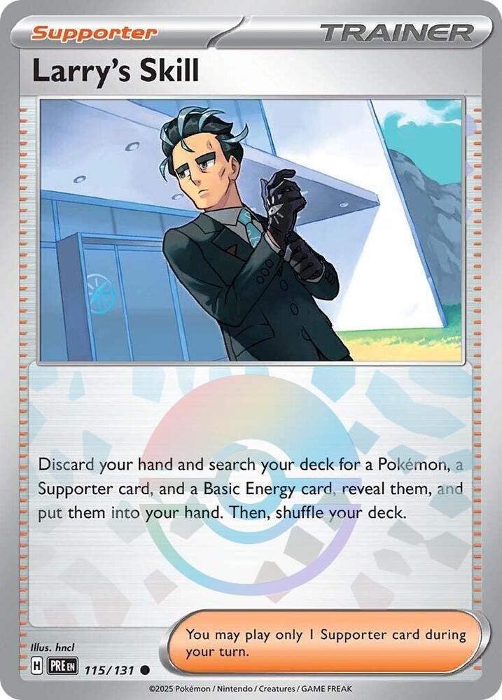 Larry's Skill (115/131) (Poke Ball Pattern) [Scarlet & Violet: Prismatic Evolutions] | Good Games Morley