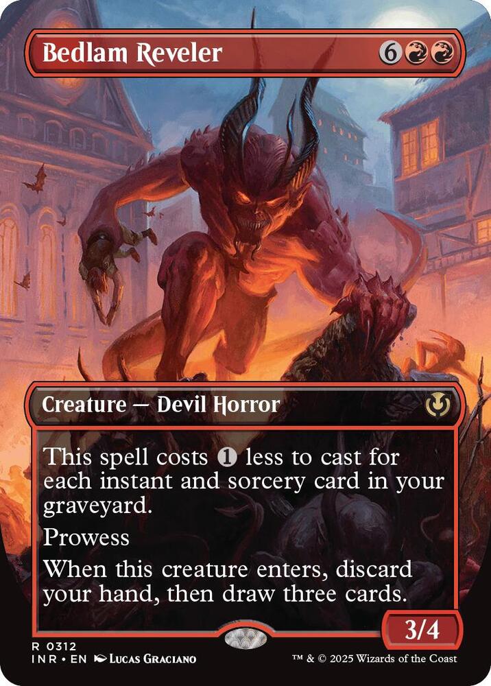 Bedlam Reveler 312/287 (Innistrad Remastered)  - Borderless Foil | Good Games Morley