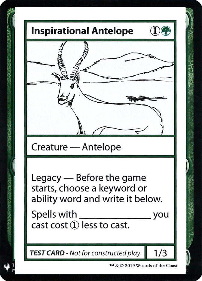 Inspirational Antelope [Mystery Booster Playtest Cards] | Good Games Morley