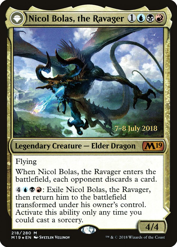 Nicol Bolas, the Ravager // Nicol Bolas, the Arisen [Core Set 2019 Prerelease Promos] | Good Games Morley