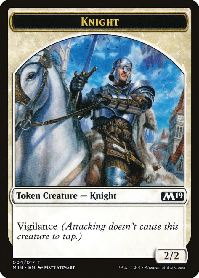 Knight Token [Core Set 2019 Tokens] | Good Games Morley