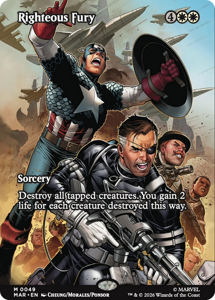 Righteous Fury (Borderless) [Marvel Universe: Eternal-Legal] | Good Games Morley