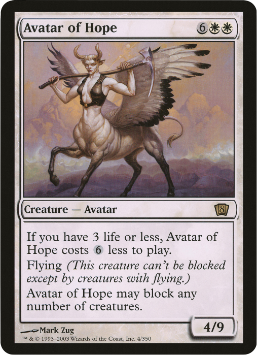 Avatar of Hope (Oversized) [Eighth Edition Box Topper] | Good Games Morley