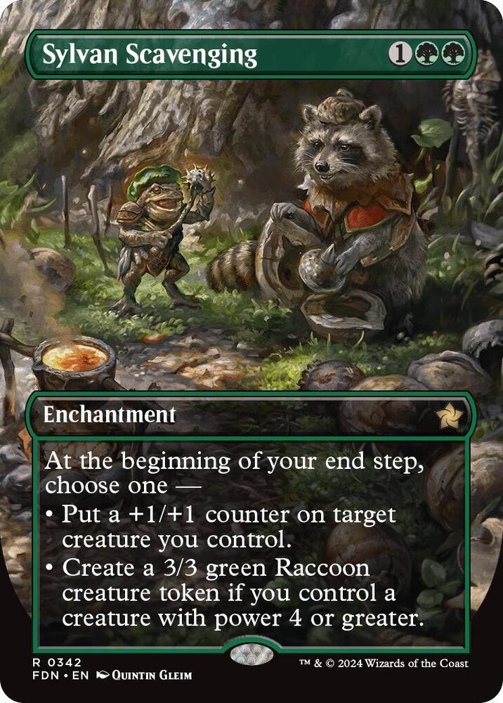 Sylvan Scavenging 342/291 (Foundations)  - Borderless | Good Games Morley