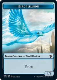 Bird Illusion // Beast (011) Double-Sided Token [Commander 2020 Tokens] | Good Games Morley
