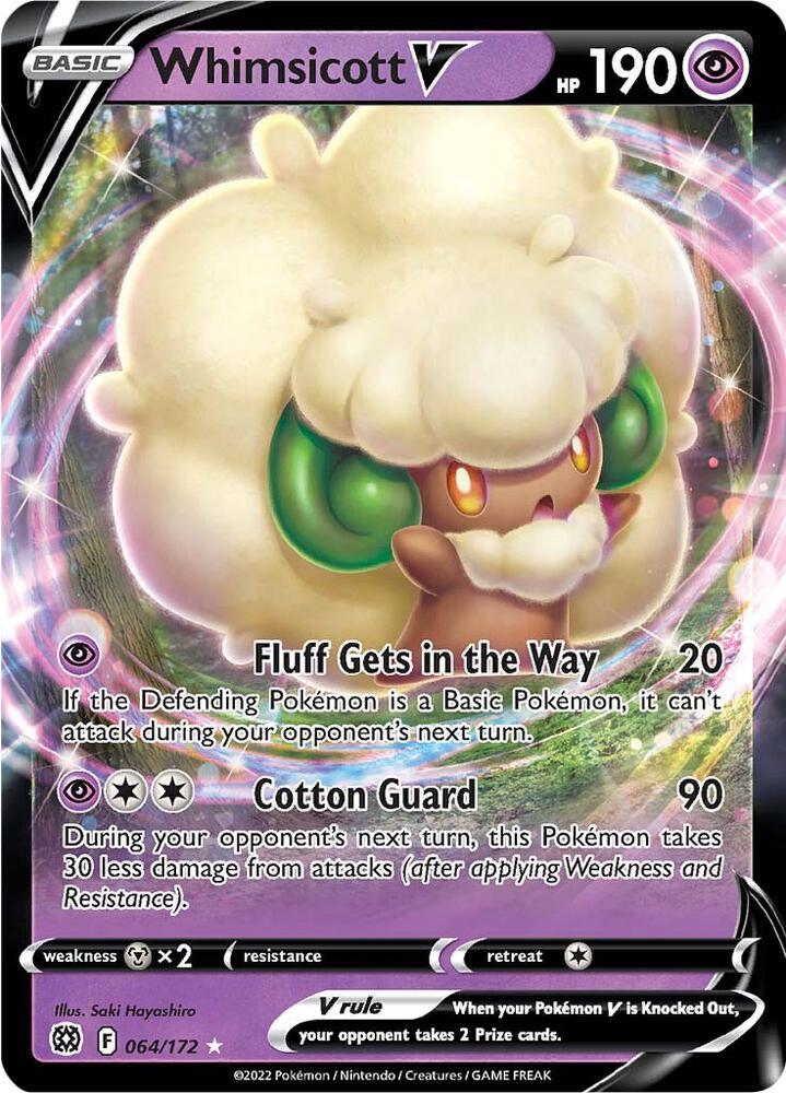 Whimsicott V 064/172 (SWSH09: Brilliant Stars)  - Holofoil | Good Games Morley