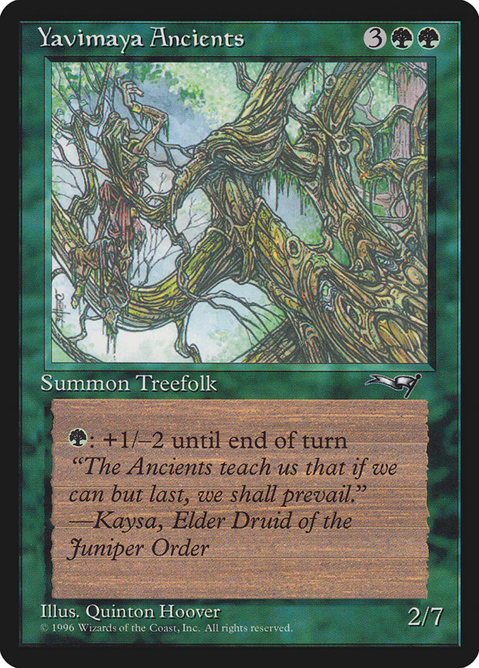 Yavimaya Ancients (Druid Art) [Alliances] | Good Games Morley