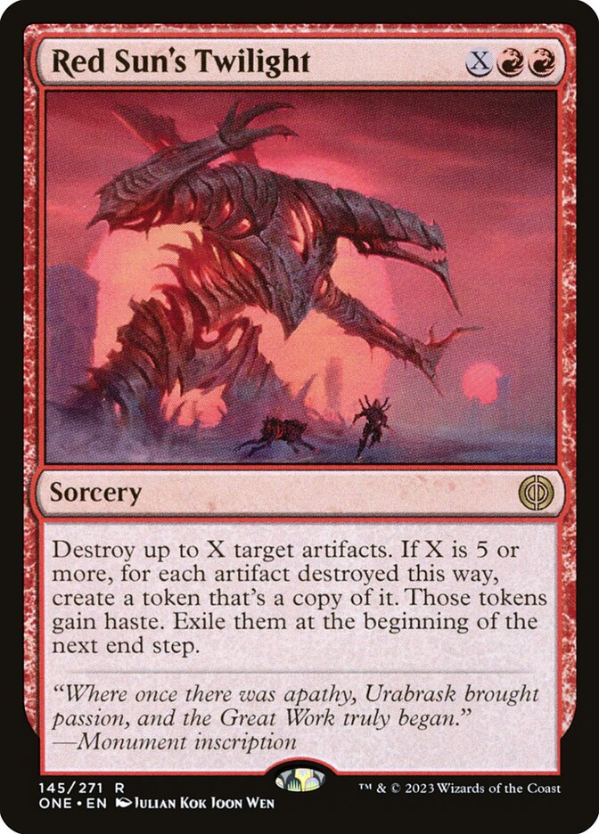 Red Sun's Twilight 145 (Phyrexia: All Will Be One)  - Foil | Good Games Morley