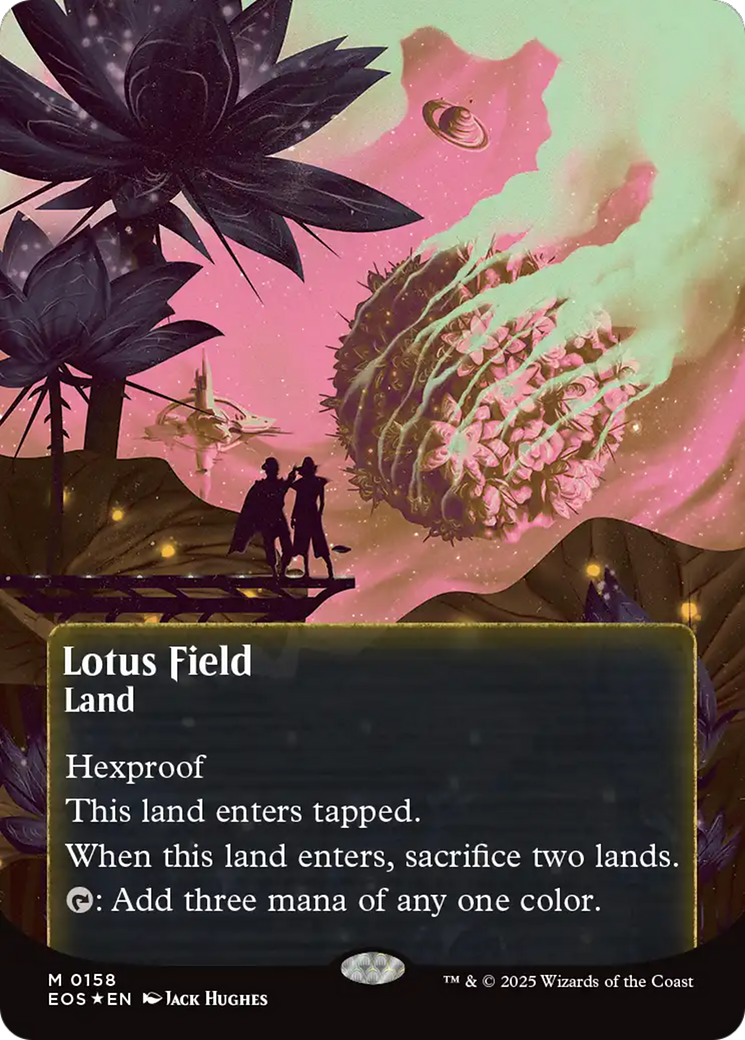 Lotus Field (0158) (Borderless) (Galaxy Foil) [Edge of Eternities: Stellar Sights] | Good Games Morley