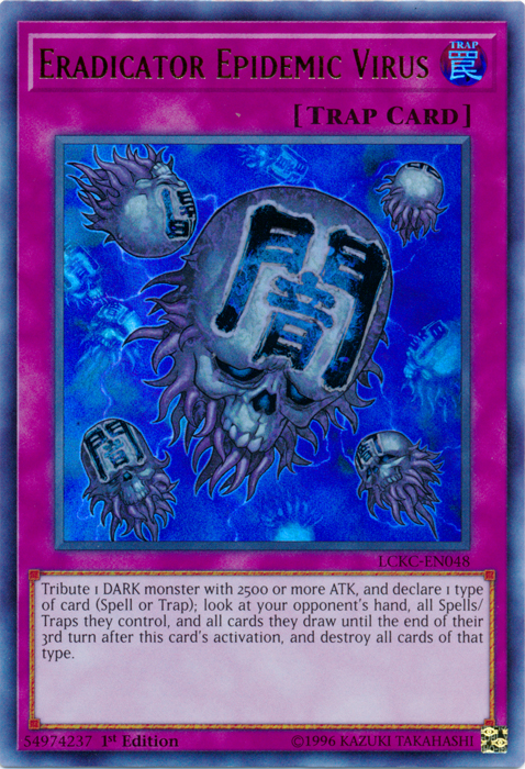 Eradicator Epidemic Virus [LCKC-EN048] Ultra Rare | Good Games Morley