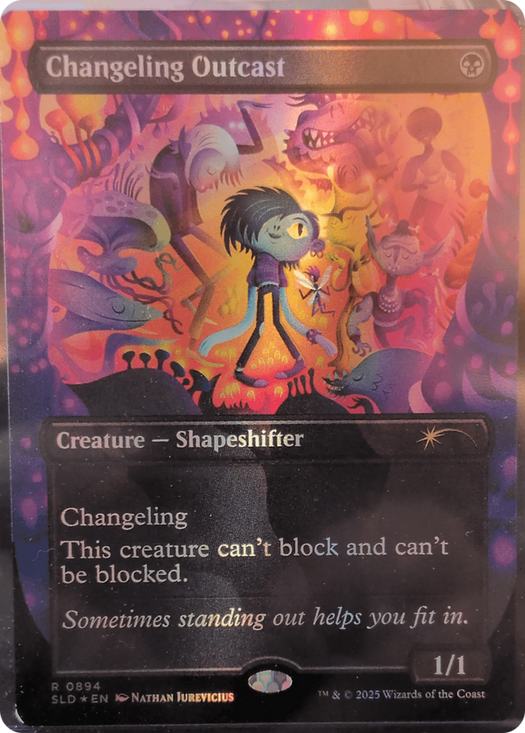 Changeling Outcast (Rainbow Foil) [Secret Lair Drop Series] | Good Games Morley