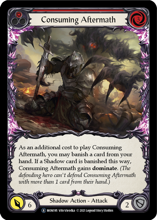 Consuming Aftermath (Red) [U-MON195-RF] (Monarch Unlimited)  Unlimited Rainbow Foil | Good Games Morley
