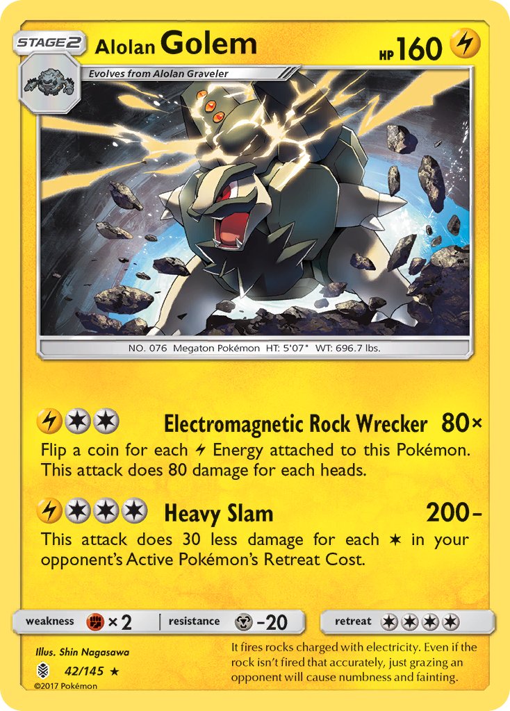 Alolan Golem (42/145) (Cosmos Holo) (Blister Exclusive) [Sun & Moon: Guardians Rising] | Good Games Morley