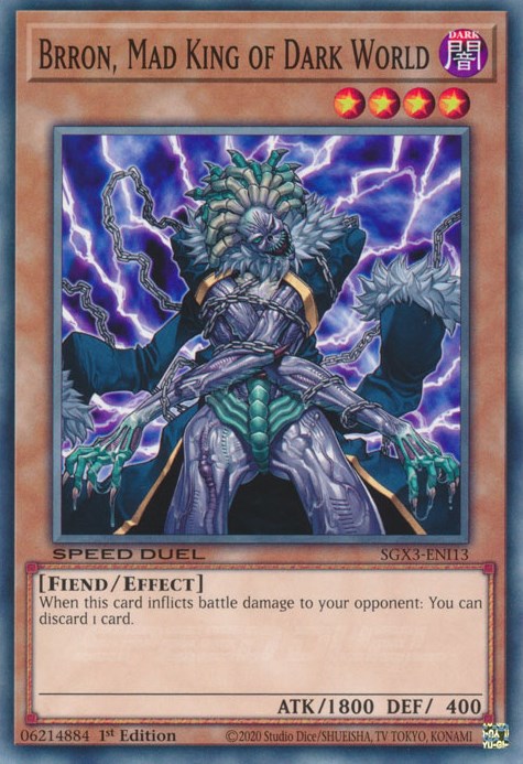 Brron, Mad King of Dark World [SGX3-ENI13] Common | Good Games Morley