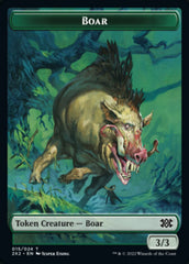 Boar // Soldier Double-Sided Token [Double Masters 2022 Tokens] | Good Games Morley