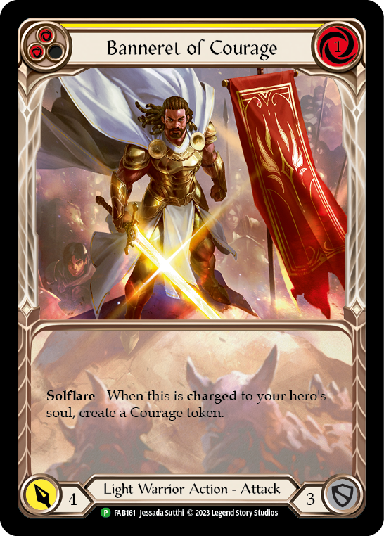 Banneret of Courage [FAB161] (Promo)  Rainbow Foil | Good Games Morley