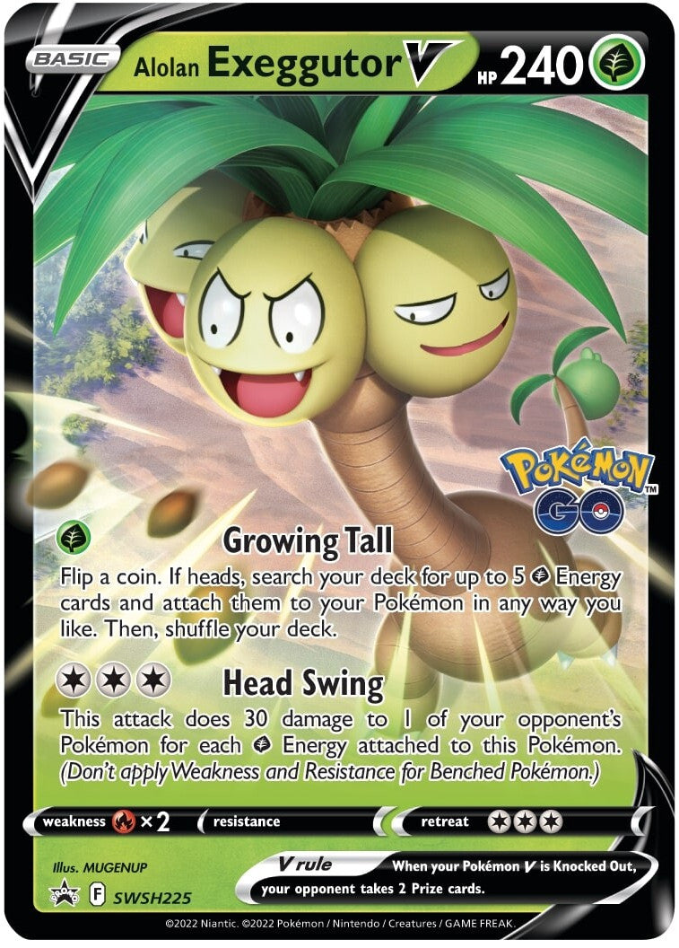Alolan Exeggutor V (SWSH225) (Jumbo Card) [Sword & Shield: Black Star Promos] | Good Games Morley