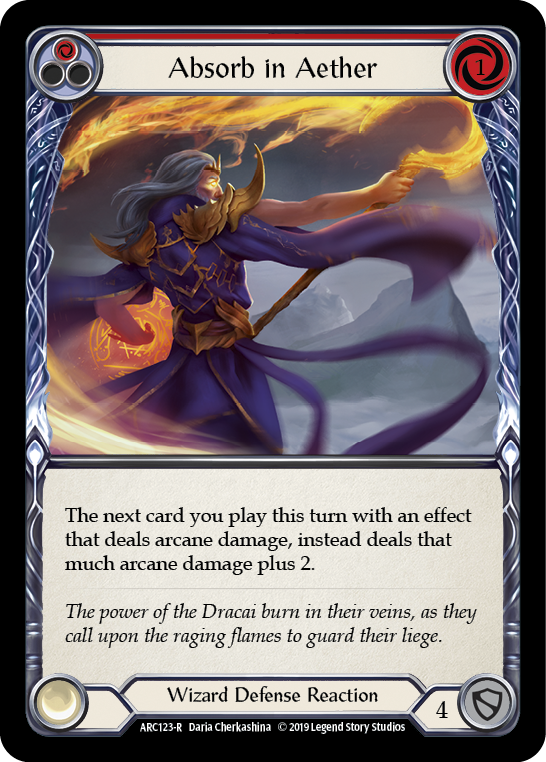 Absorb in Aether (Red) [ARC123-R] (Arcane Rising)  1st Edition Rainbow Foil | Good Games Morley