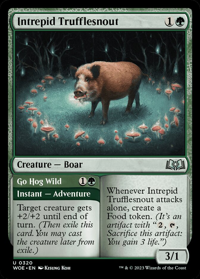 Intrepid Trufflesnout // Go Hog Wild 320 (Wilds of Eldraine)  | Good Games Morley