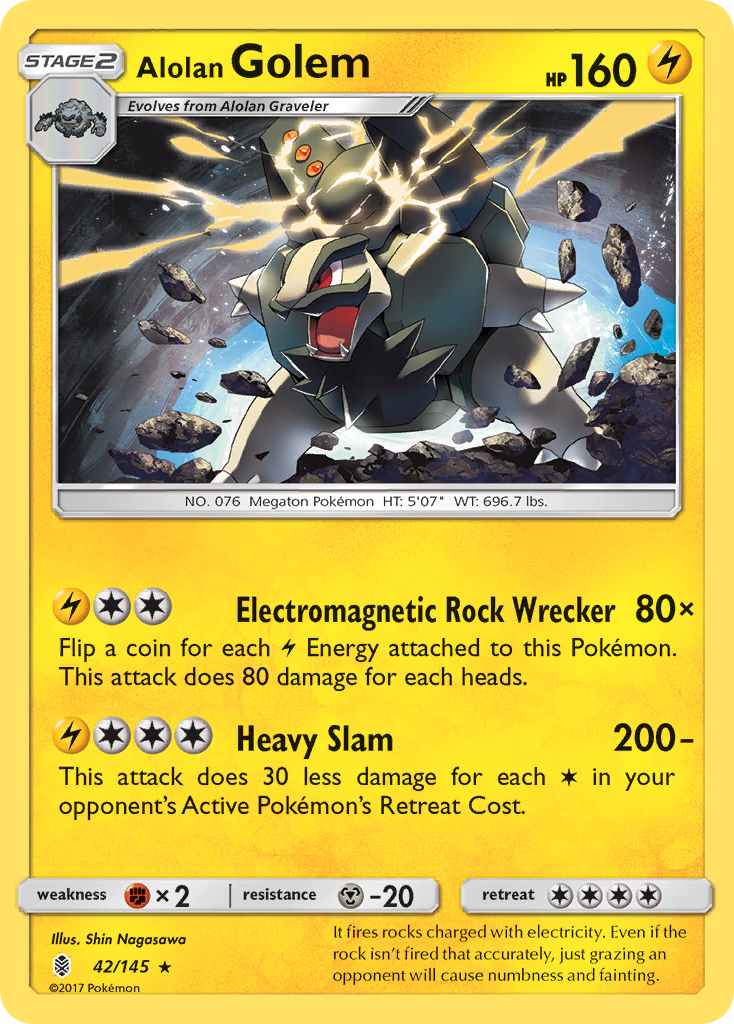 Alolan Golem (42/145) [Sun & Moon: Guardians Rising] | Good Games Morley