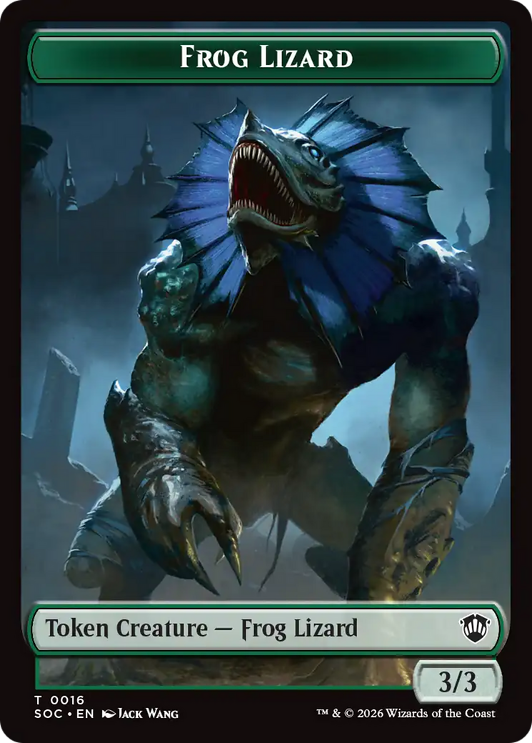 Boar // Frog Lizard Double-Sided Token [Secrets of Strixhaven Commander Tokens] | Good Games Morley