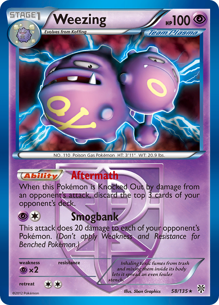 Weezing (58/135) [Black & White: Plasma Storm] | Good Games Morley