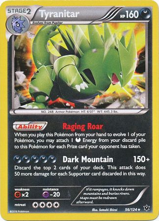 Tyranitar (56/124) (Cosmos Holo) [XY: Fates Collide] | Good Games Morley