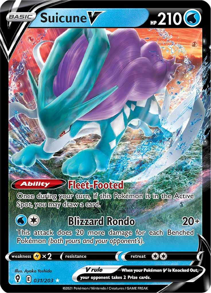 Suicune V (031/203) [Sword & Shield: Evolving Skies] | Good Games Morley