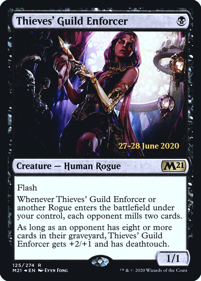 Thieves' Guild Enforcer [Core Set 2021 Prerelease Promos] | Good Games Morley