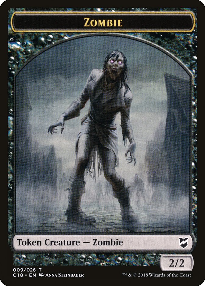 Manifest // Zombie Double-Sided Token [Commander 2018 Tokens] | Good Games Morley