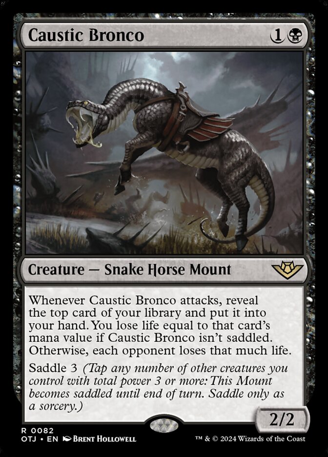 Caustic Bronco 82 (Outlaws of Thunder Junction)  - Foil | Good Games Morley