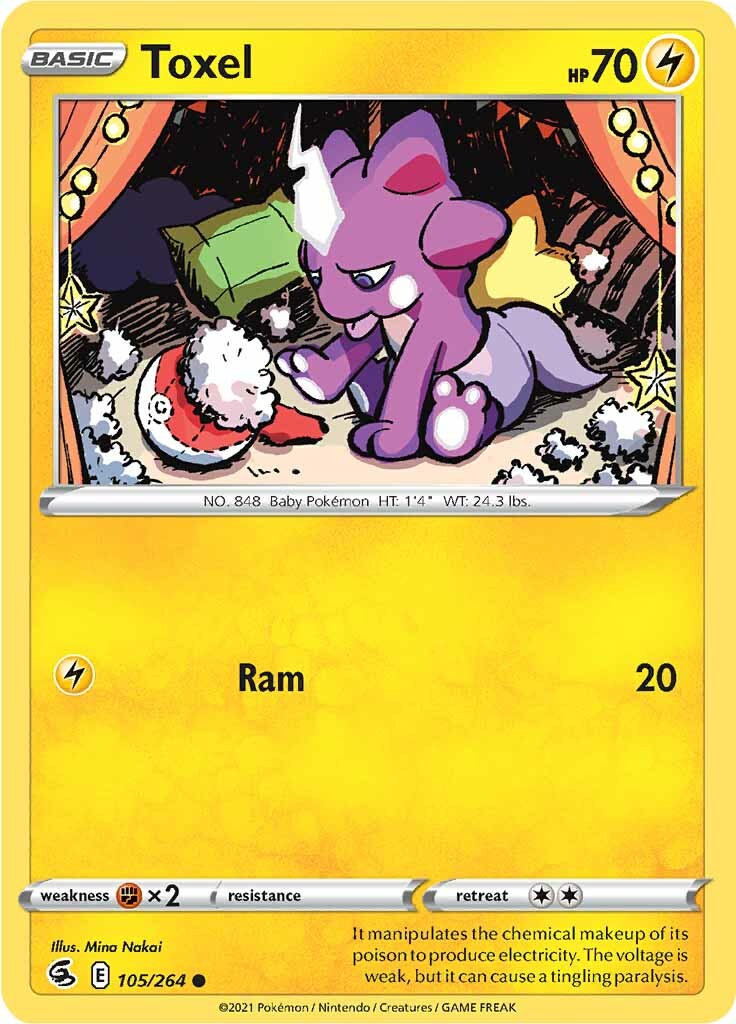 Toxel (105/264) [Sword & Shield: Fusion Strike] | Good Games Morley