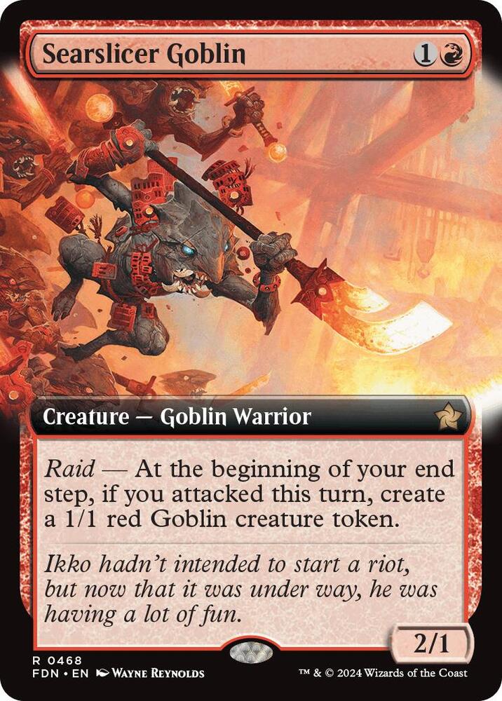 Searslicer Goblin 468/291 (Foundations)  - Extended Art Foil | Good Games Morley