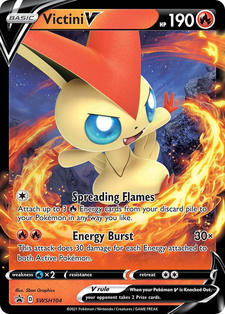 Victini V (SWSH104) [Sword & Shield: Black Star Promos] | Good Games Morley