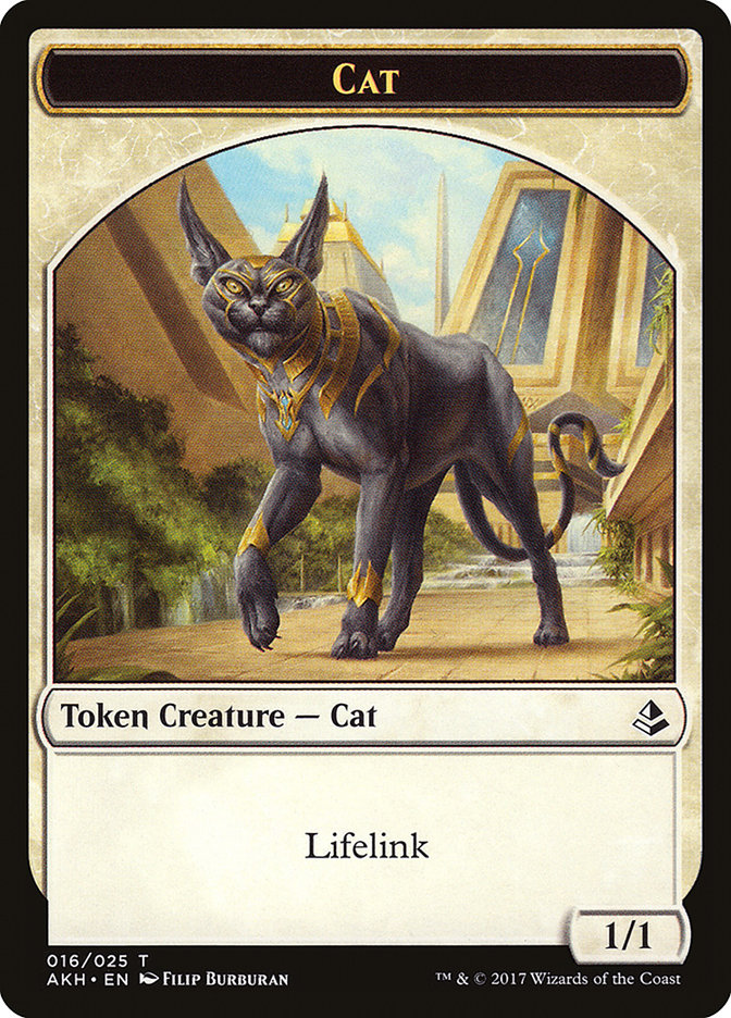 Tah-Crop Skirmisher // Cat Double-Sided Token [Amonkhet Tokens] | Good Games Morley