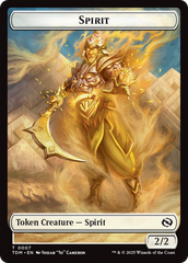 Spirit (0006) // Spirit (0007) Double-Sided Token [Tarkir: Dragonstorm Tokens] | Good Games Morley