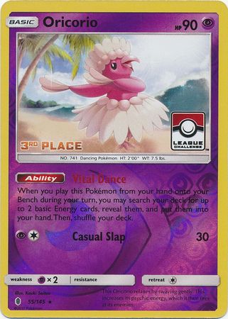 Oricorio (55/145) (League Promo 3rd Place) [Sun & Moon: Guardians Rising] | Good Games Morley