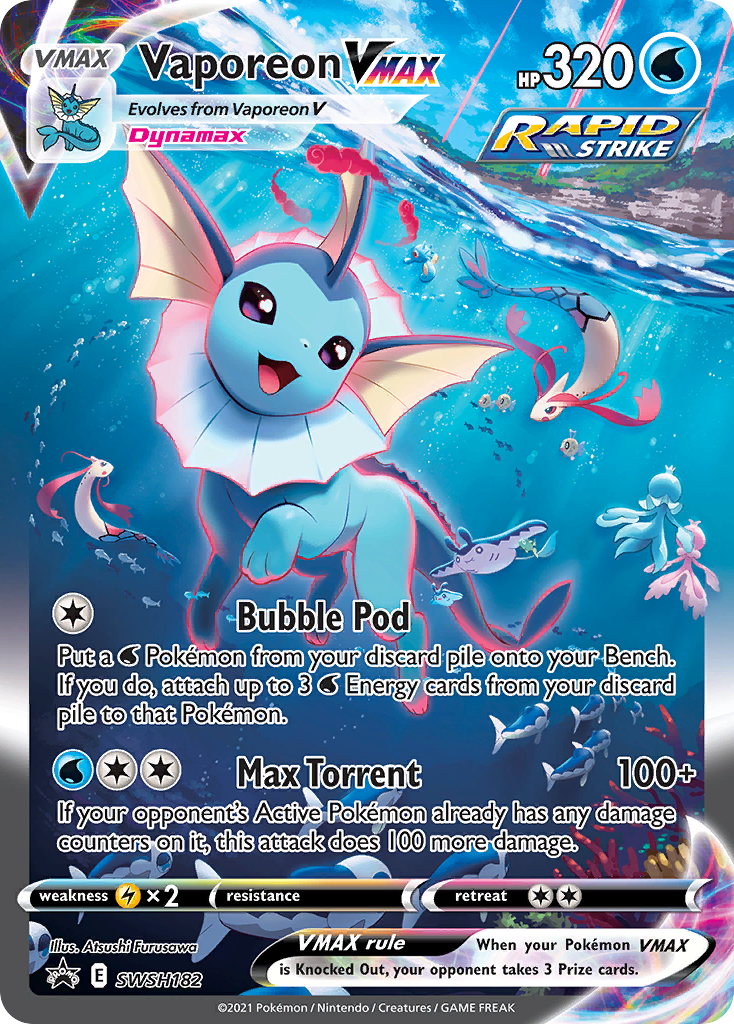 Vaporeon VMAX (SWSH182) (Jumbo Card) [Sword & Shield: Black Star Promos] | Good Games Morley
