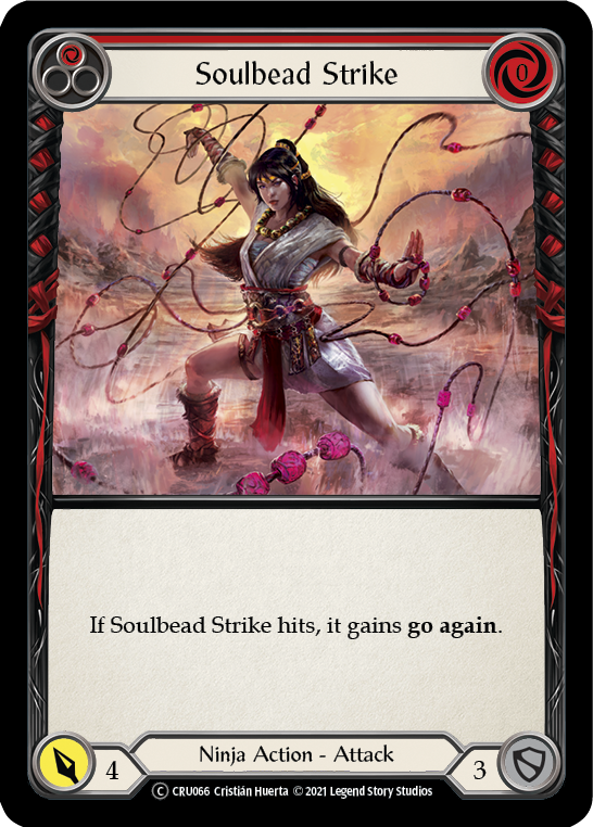 Soulbead Strike (Red) [U-CRU066] (Crucible of War Unlimited)  Unlimited Rainbow Foil | Good Games Morley
