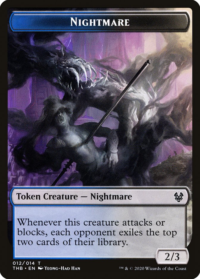 Human Soldier // Nightmare Double-Sided Token [Theros Beyond Death Tokens] | Good Games Morley
