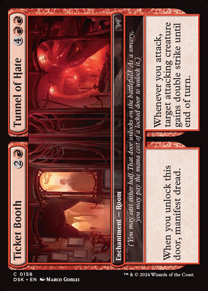 Ticket Booth // Tunnel of Hate 158 (Duskmourn: House of Horror)  - Foil | Good Games Morley