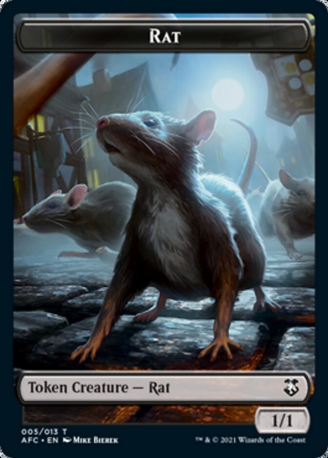 Rat // Zombie Double-Sided Token [Dungeons & Dragons: Adventures in the Forgotten Realms Commander Tokens] | Good Games Morley