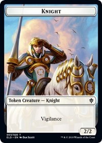 Knight // Food (16) Double-Sided Token [Throne of Eldraine Tokens] | Good Games Morley